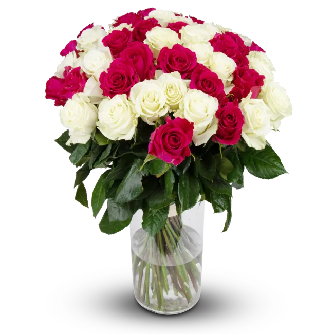 Kytice ekvádorských růží 80 cm